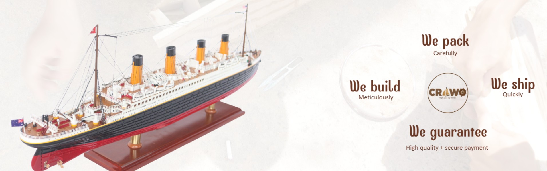 Crawo model contact banner
