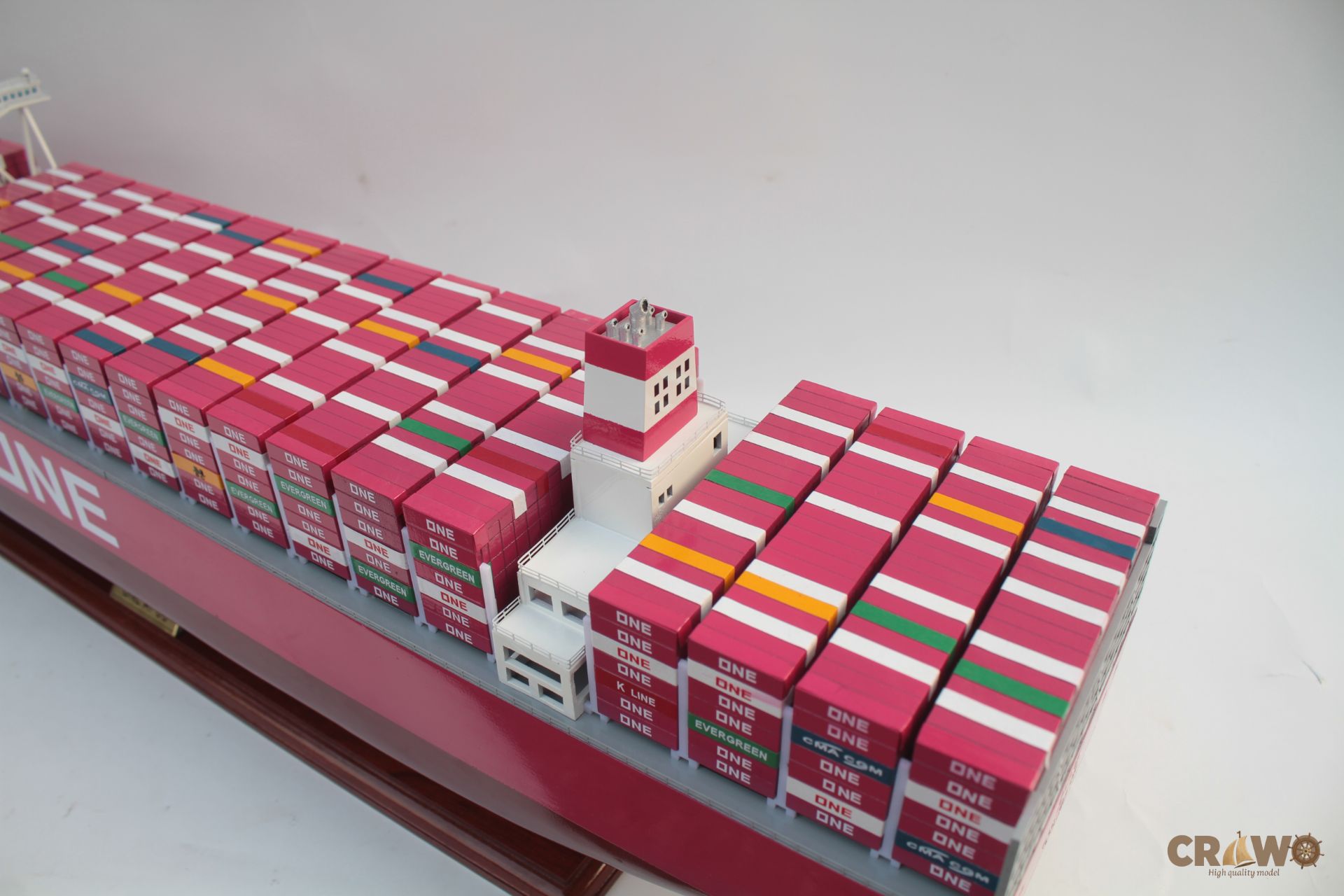 ONE APUS CONTAINER SHIP MODEL 39.8" - WOODEN MODEL SHIP