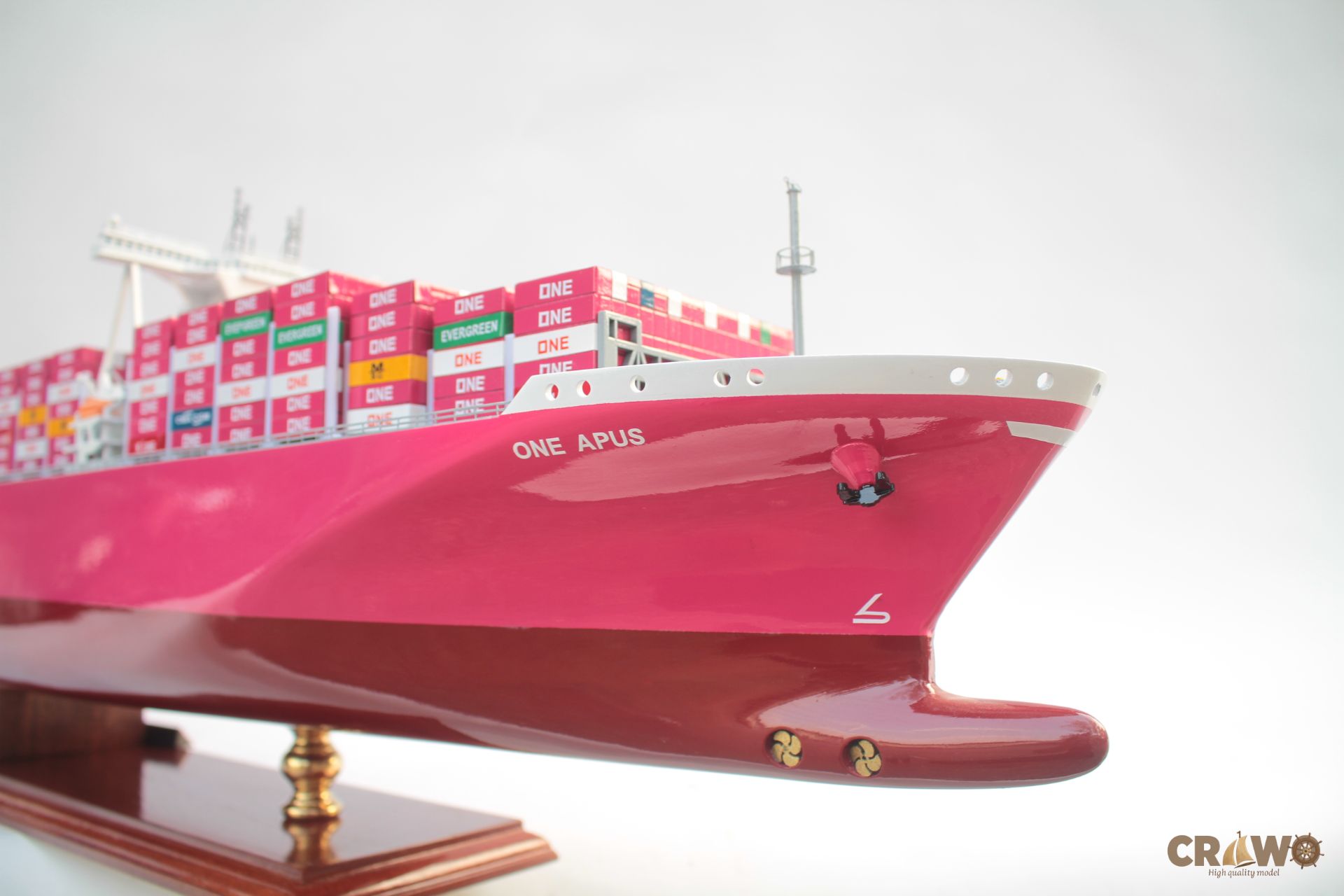 ONE APUS CONTAINER SHIP MODEL 39.8" - WOODEN MODEL SHIP