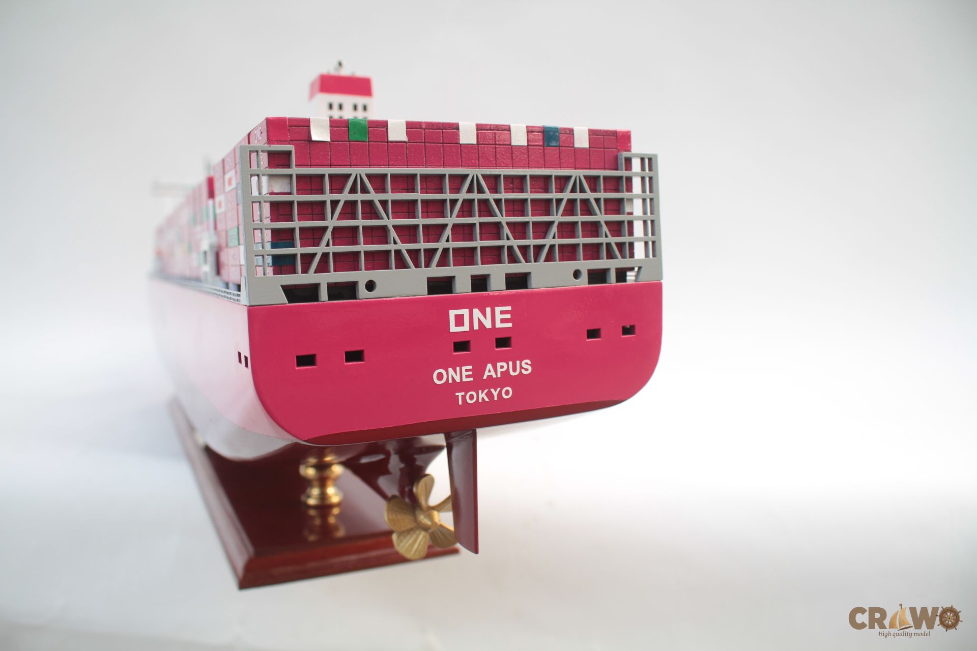 ONE APUS CONTAINER SHIP MODEL 39.8" - WOODEN MODEL SHIP