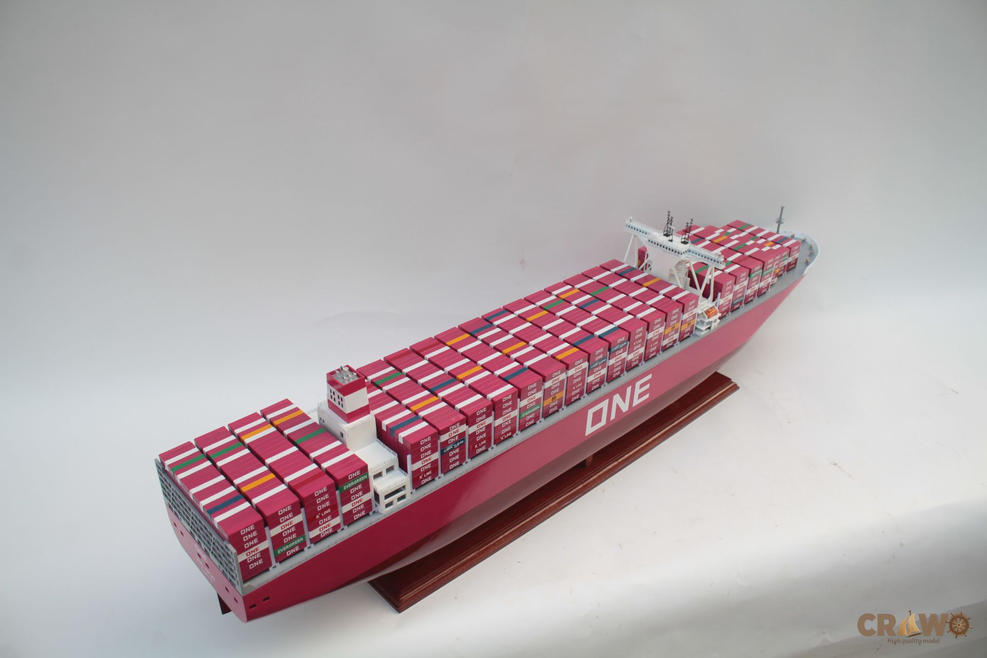 ONE APUS CONTAINER SHIP MODEL 39.8" - WOODEN MODEL SHIP