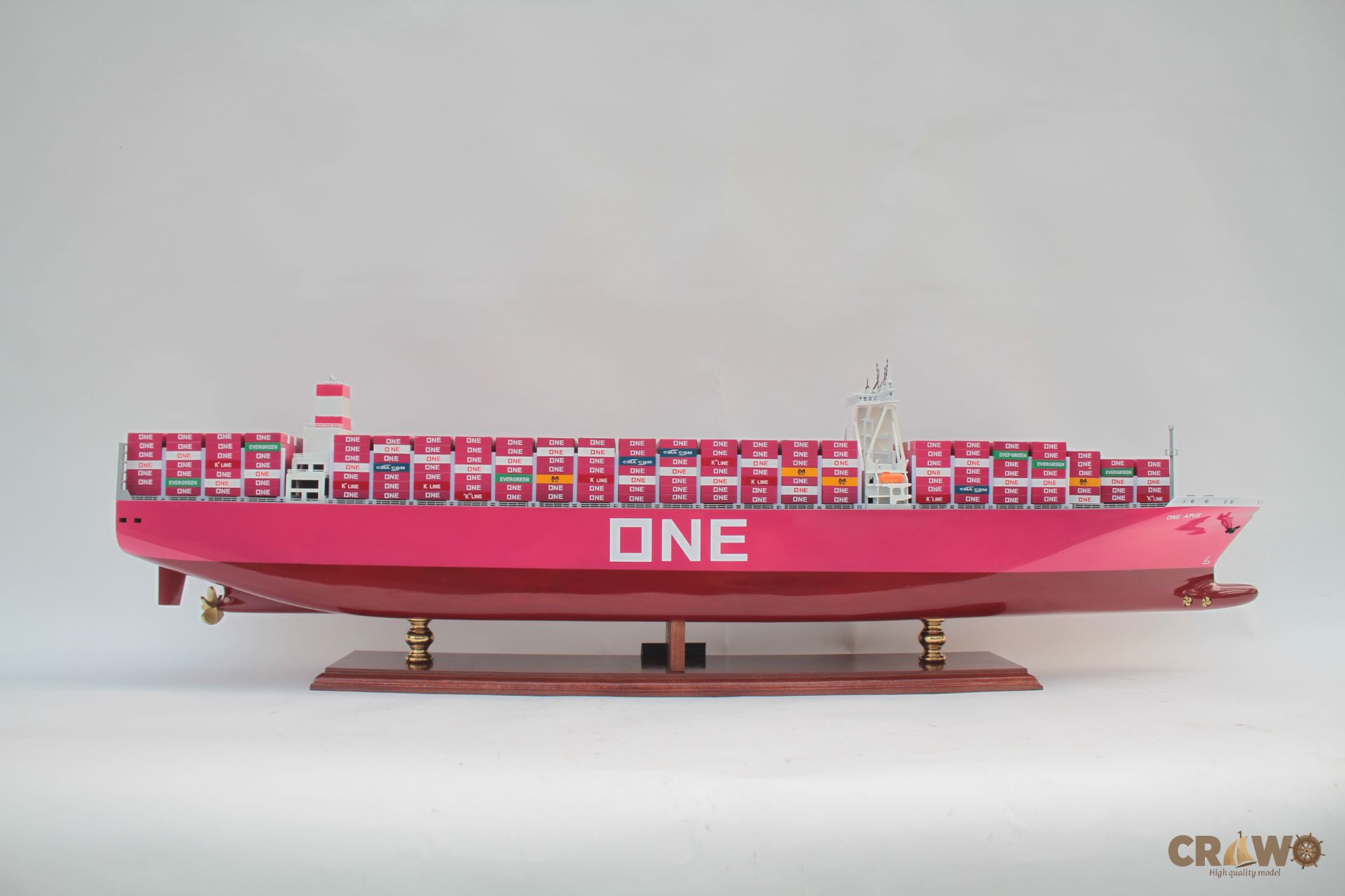 ONE APUS CONTAINER SHIP MODEL 39.8" - WOODEN MODEL SHIP