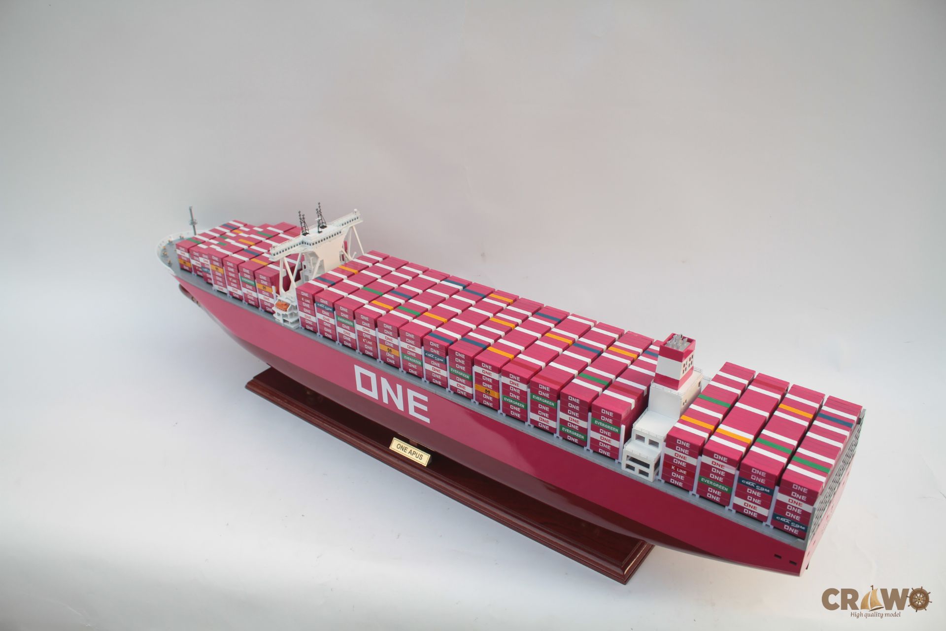 ONE APUS CONTAINER SHIP MODEL 39.8" - WOODEN MODEL SHIP