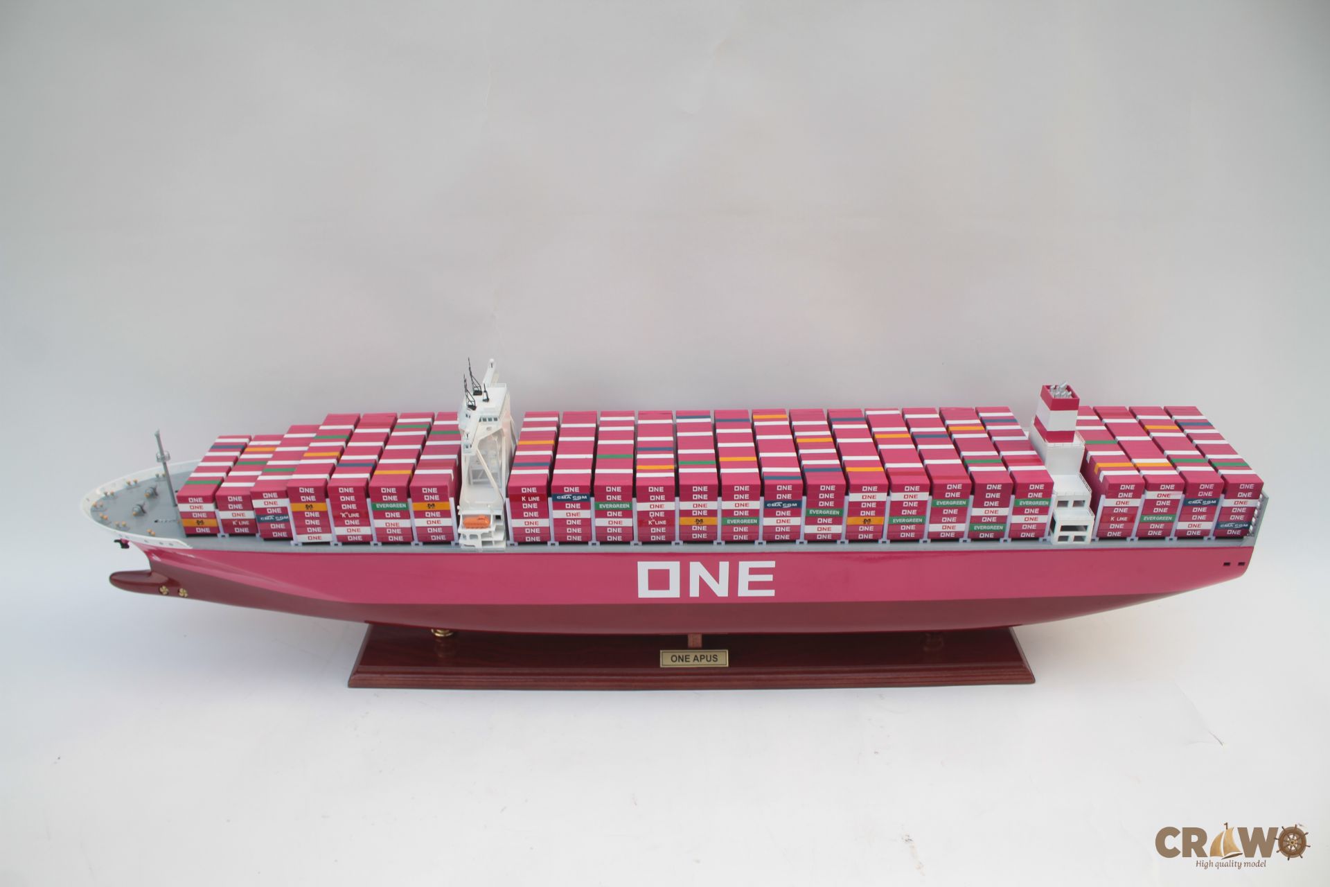 ONE APUS CONTAINER SHIP MODEL 39.8" - WOODEN MODEL SHIP