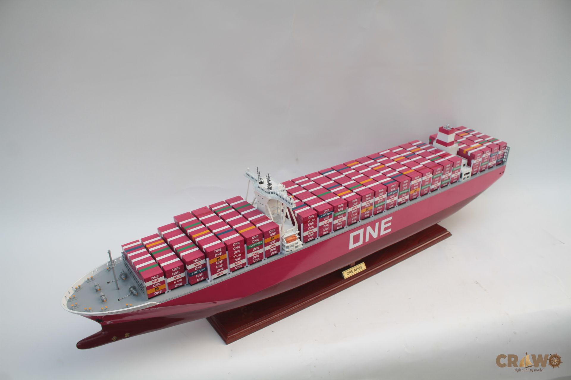 ONE APUS CONTAINER SHIP MODEL 39.8" - WOODEN MODEL SHIP